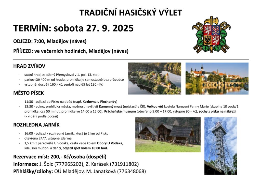 TRADIČNÍ HASIČSKÝ VÝLET 2025